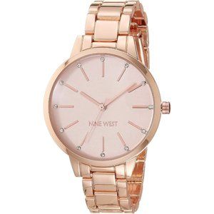 Nine West Women's Crystal Accented Bracelet Watch